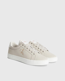 LEATHER TRAINERS, Eggshell/Ancient White, hi-res