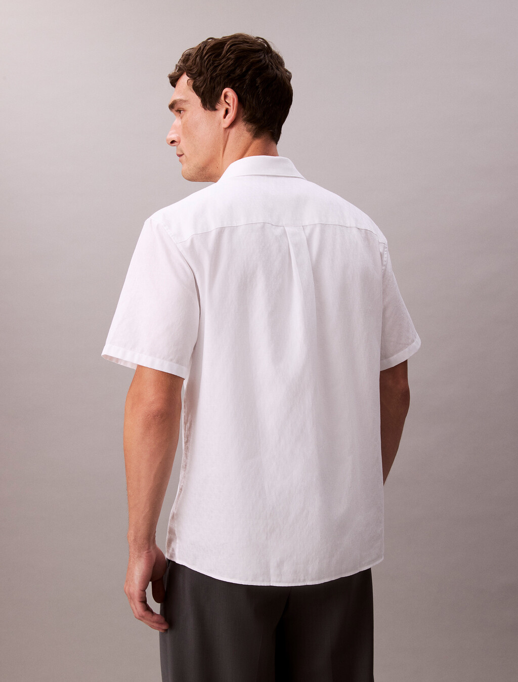 Cotton Jacquard Easy Care Shirt, Brilliant White, hi-res