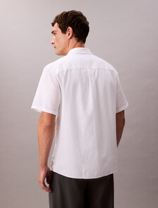 Cotton Jacquard Easy Care Shirt, Brilliant White, hi-res