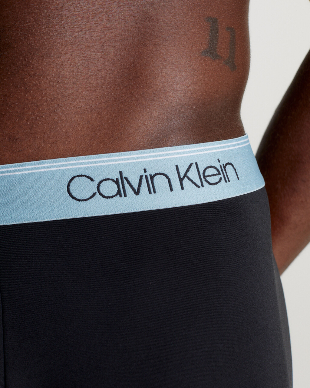 Calvin Klein Logo 低腰貼身短版四角褲 3 件組, BLACK BODY, hi-res