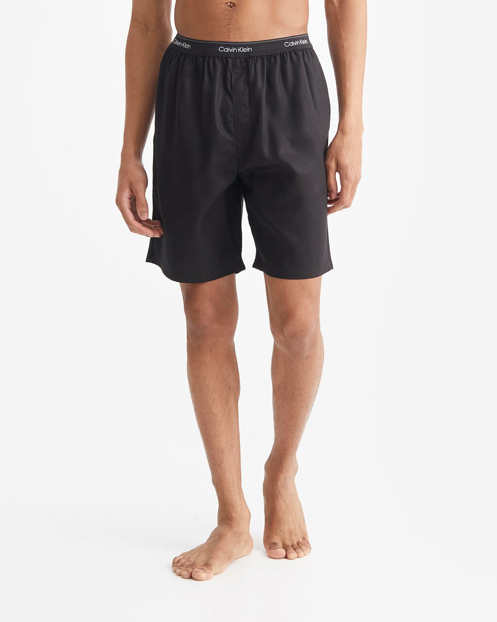 TENCEL LOUNGE SHORTS, Black, hi-res