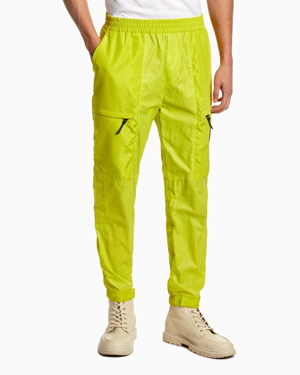 Reimagine Nature 孔洞裝飾工裝褲, Lemon Lime, hi-res