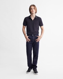 Tech Zip Polo Shirt, Black Beauty, hi-res