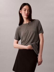 Fine Gauge Viscose Jumper, B30 Grey Heather, hi-res
