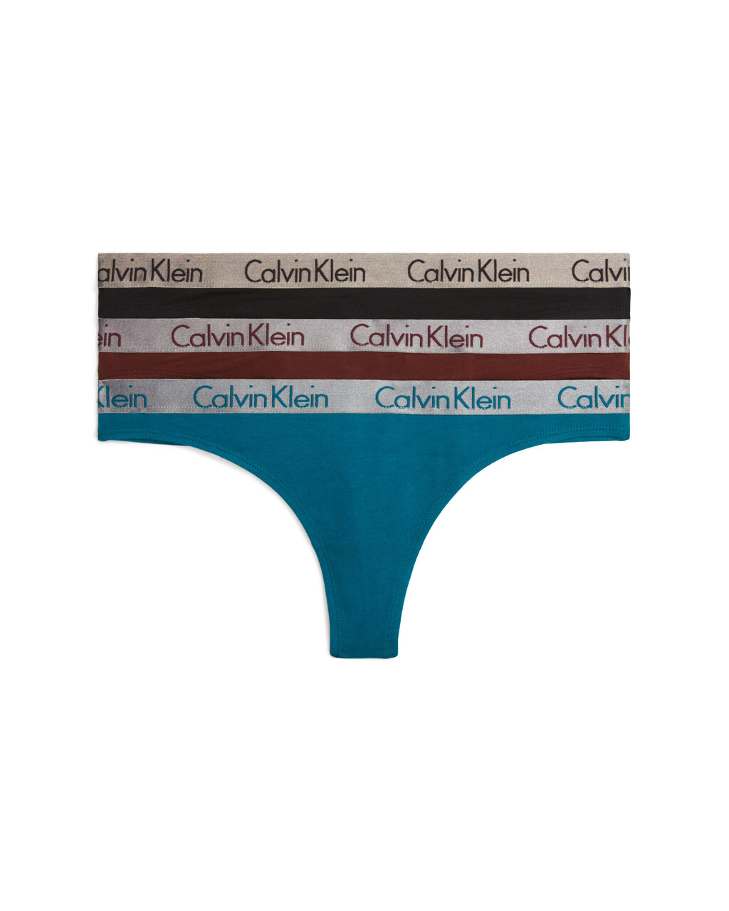 Radiant Cotton 3 Pack Thongs, BLACK/SHADED SPRUCE/RUM RAISIN, hi-res