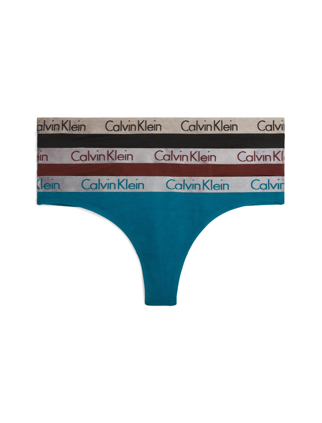 Radiant Cotton 3 Pack Thongs, BLACK/SHADED SPRUCE/RUM RAISIN, hi-res
