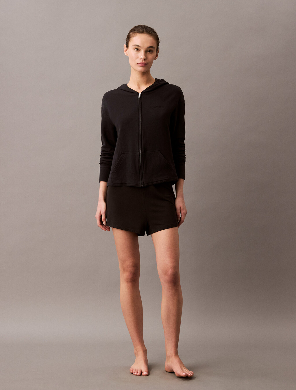 FRNCH TRRY ZP HDBlack, Black, hi-res