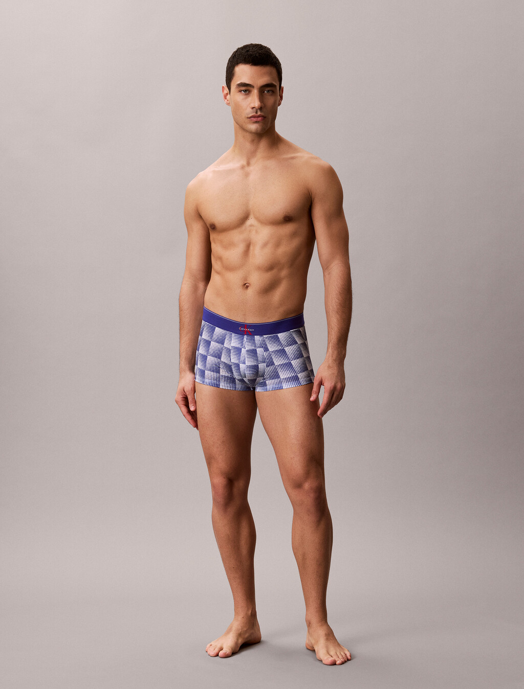 Monogram 圖案低腰平口內褲, PIXEL GRADIENT BLUE RIVER FOG, hi-res