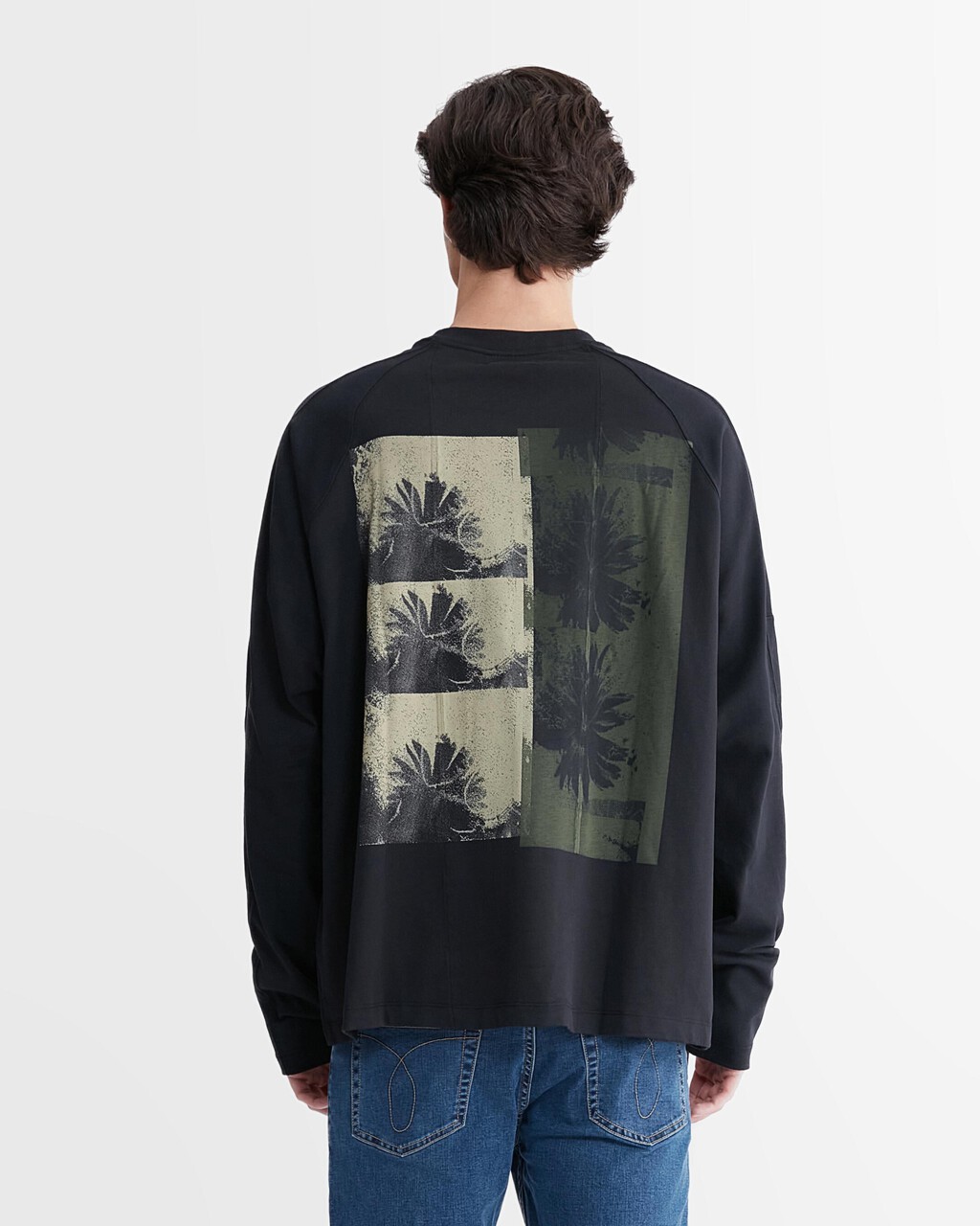 Standards Floral Study Graphic Long Sleeve Tee, Black Beauty, hi-res