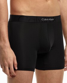 Embossed Icon Microfiber Boxer Briefs, Black, hi-res