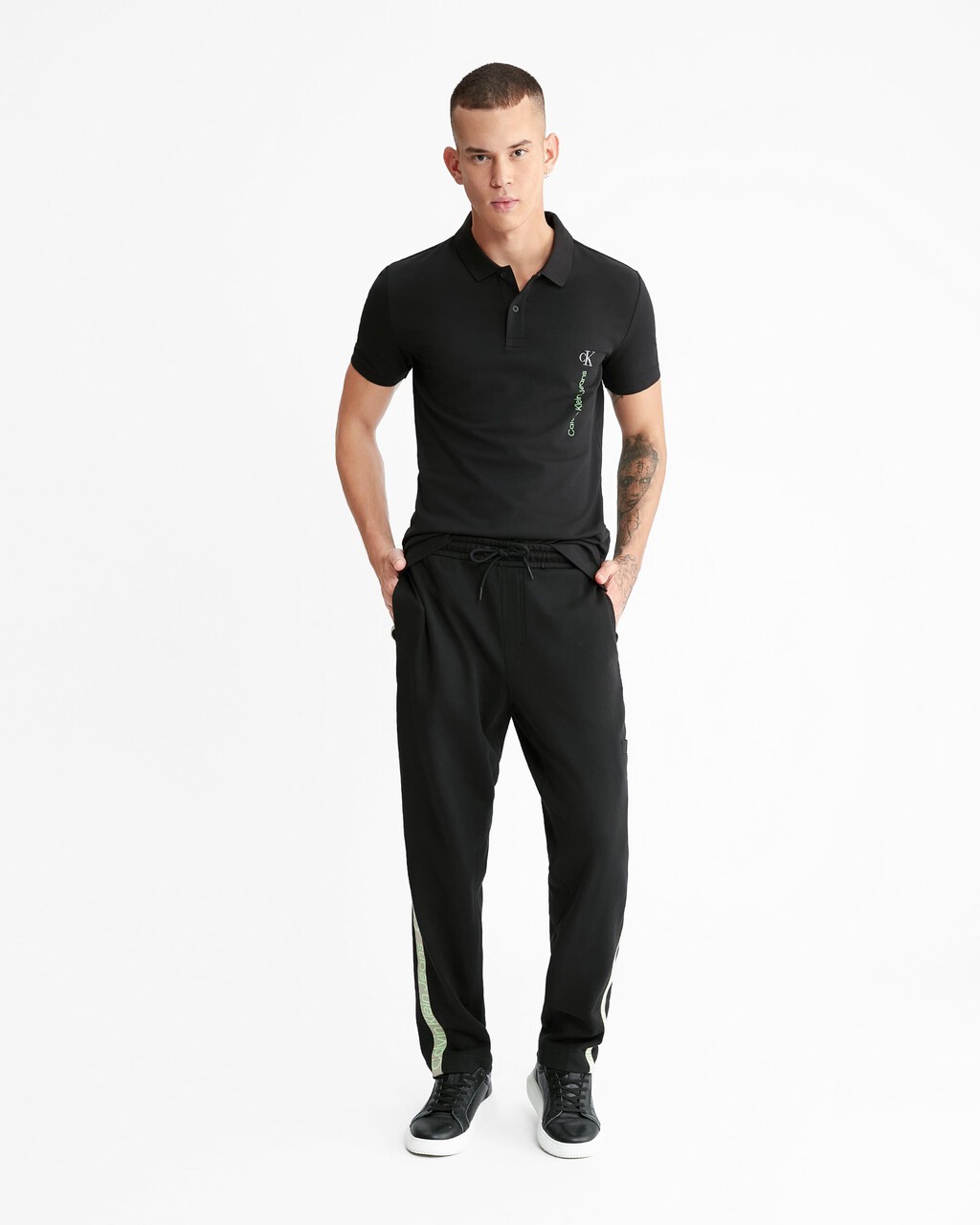 Slim Polo Shirt, Ck Black, hi-res