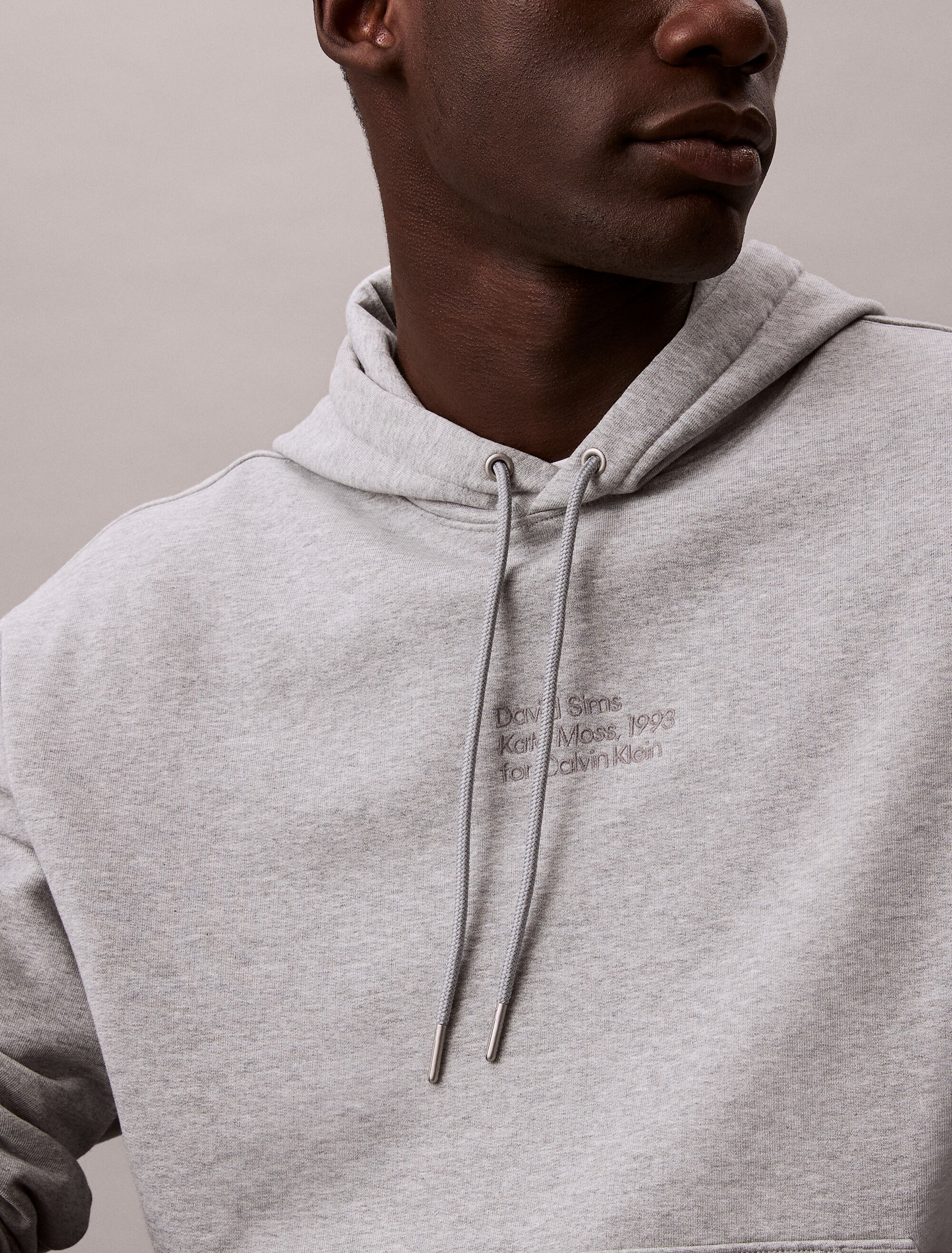 Kate Moss Fleece Graphic Hoodie | grey | Calvin Klein Hong Kong