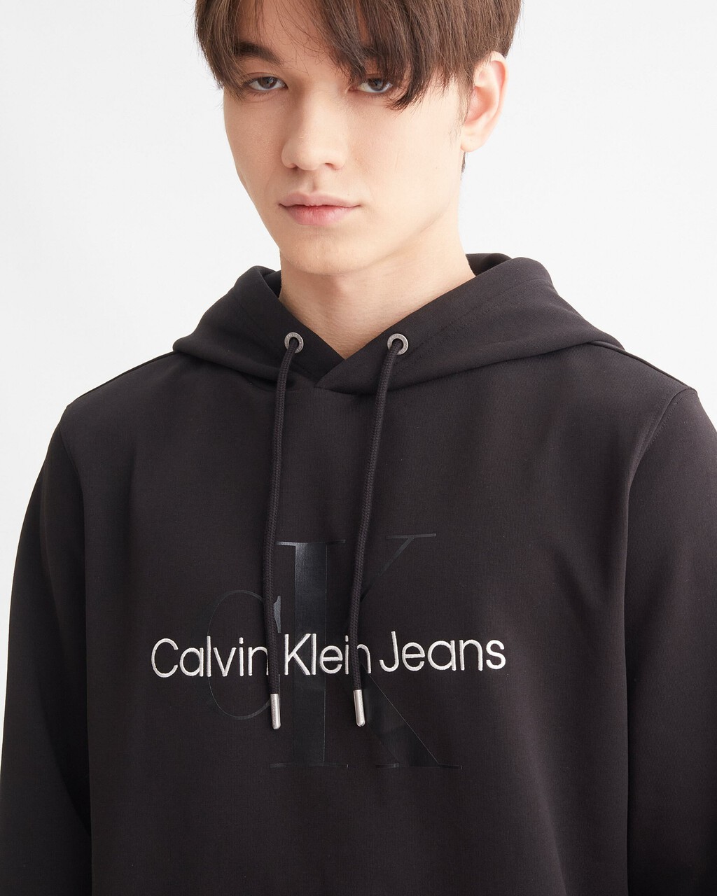 CORE ESSENTIALS 連帽衛衣, CK BLACK, hi-res
