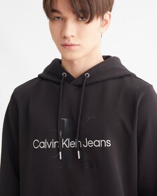 CORE ESSENTIALS 連帽衛衣, CK BLACK, hi-res