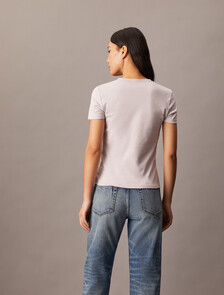 Refined Cotton Jersey Slim Tee, Lilac Marble, hi-res