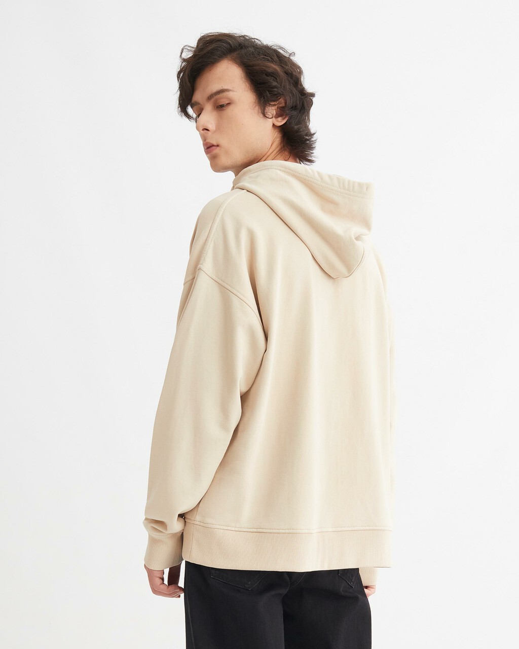 PREMIUM ESSENTIALS 連帽衛衣, Classic Beige, hi-res