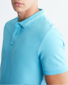 Summer Logo Collar Polo, Blue Tide, hi-res