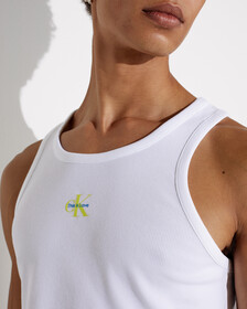 Pride Capsule Rib Knit Tank Top, Bright White, hi-res