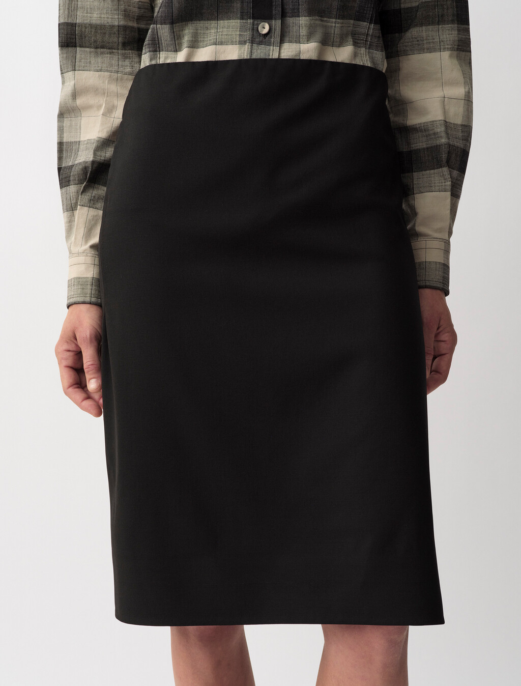 Luna鉛筆半身裙, Black, hi-res