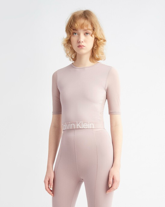 EFFECT CROPPED GYM T-SHIRT