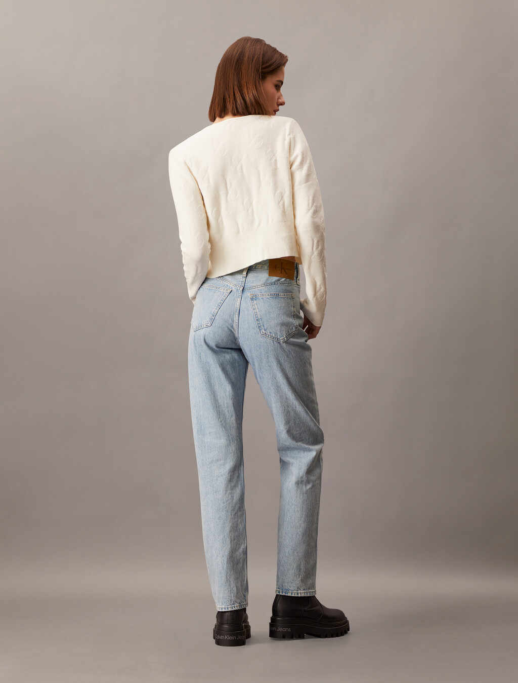 Italian High Rise Straight Jeans, Denim Light, hi-res