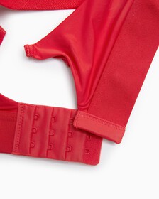 Embossed Icon Micro Push Up Plunge Bra, EXACT, hi-res