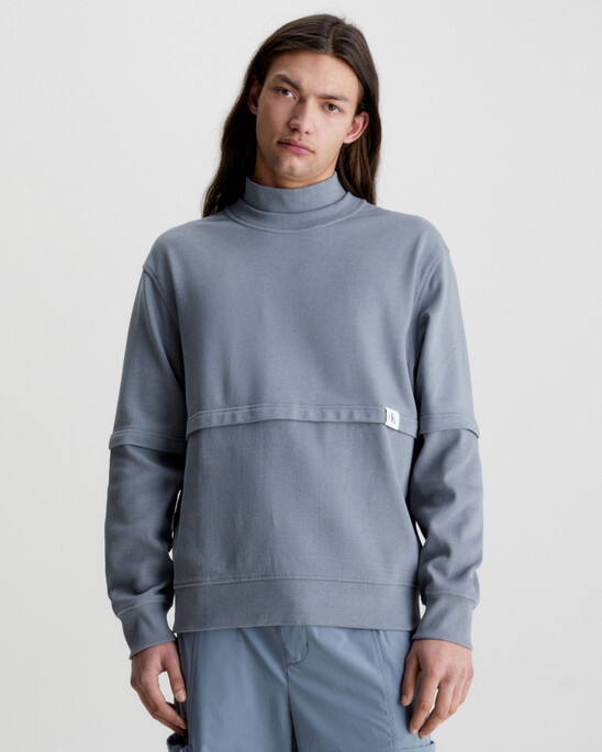 Relaxed Material Mix Sweatshirt