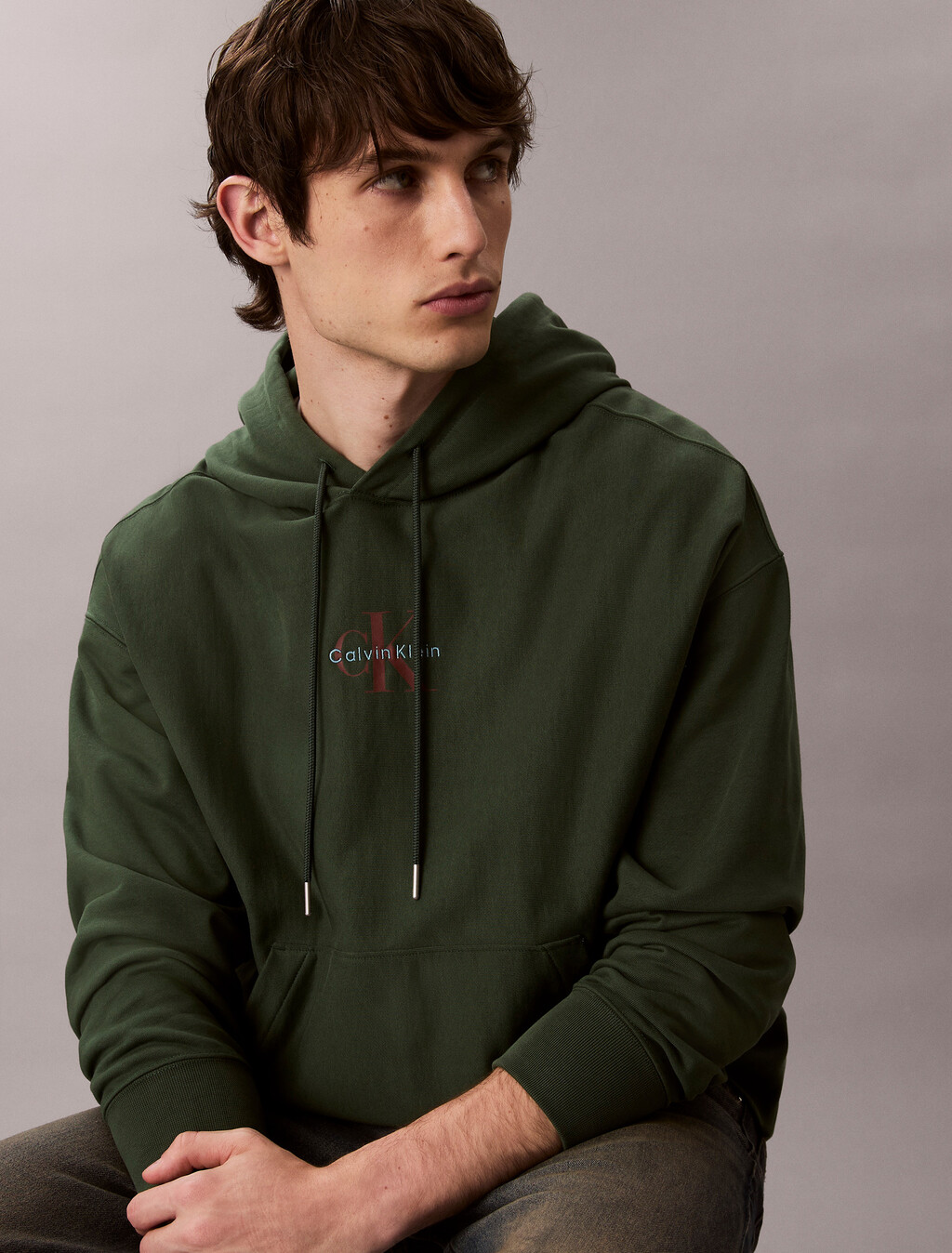 Premium Fleece Monogram Logo Hoodie, Sycamore, hi-res