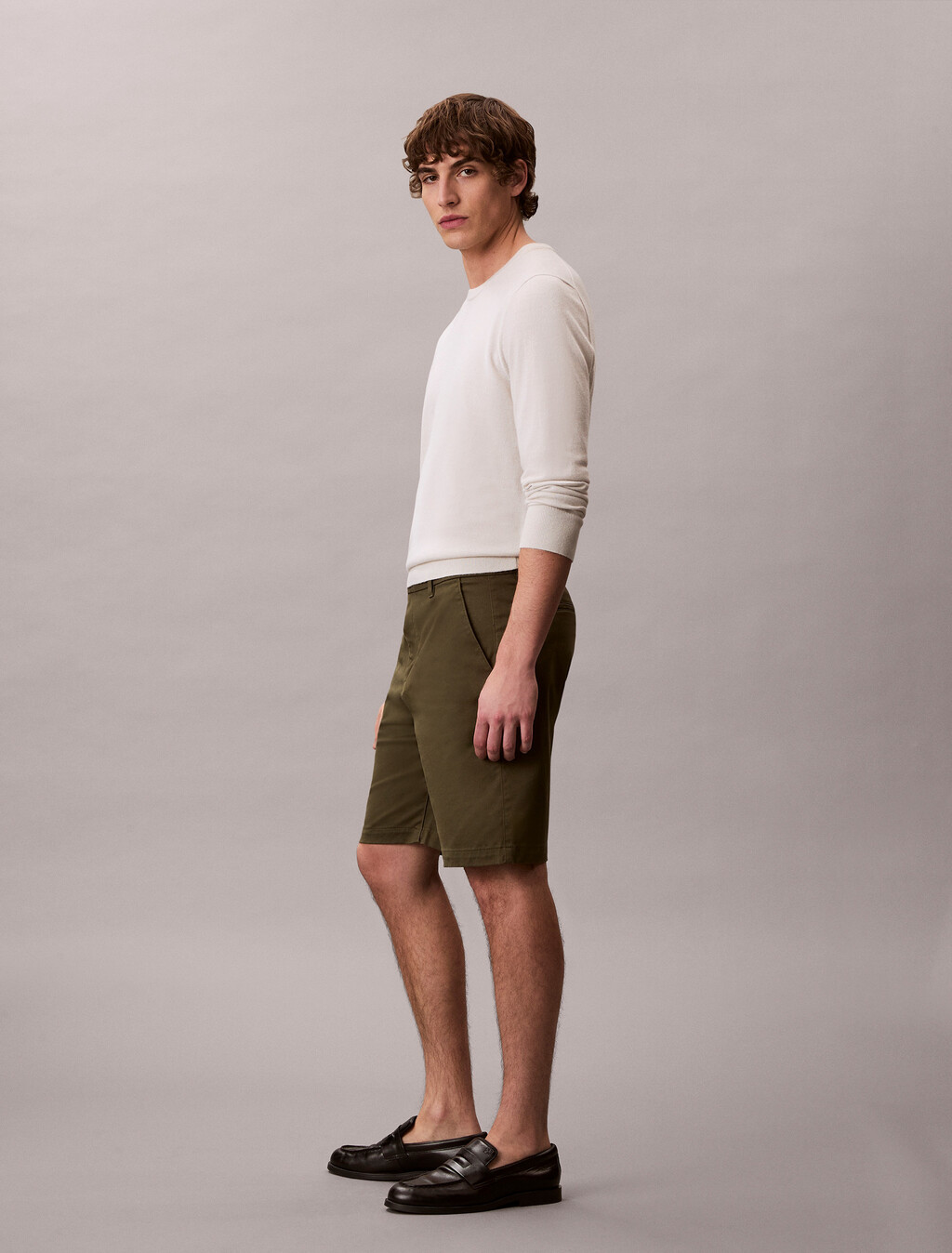 Refined Cotton Stretch Short, Fatigue, hi-res