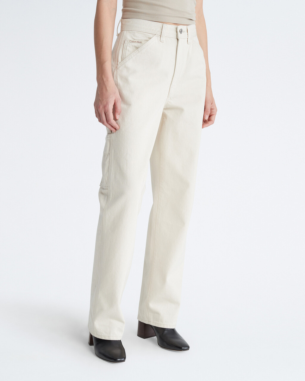 Tapered Fit Utility Jeans, RAW RINSE, hi-res