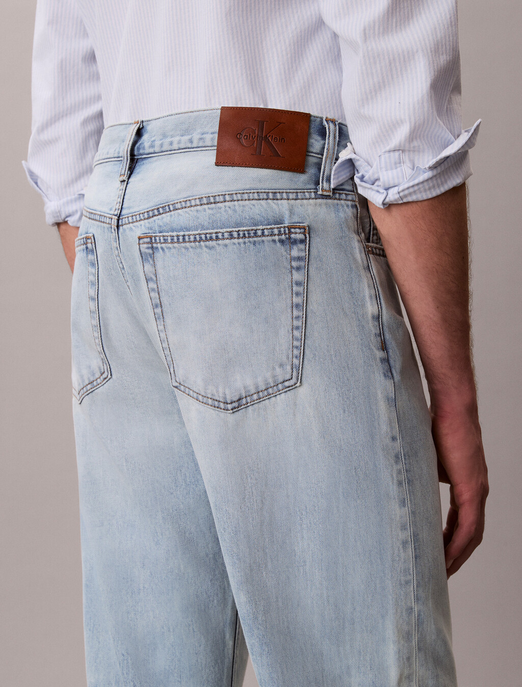 Eco Cool 90 年代直筒牛仔褲, CYAN STONE, hi-res