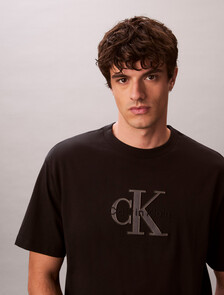 Relaxed Logo Appliqu&eacute; T-shirt, Black, hi-res