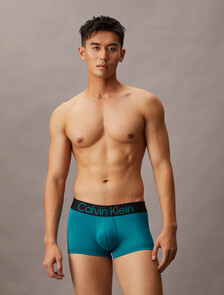 Bold Logo Low Rise Trunks 3 Pack, black/ high rise/ deep tropical teal, hi-res