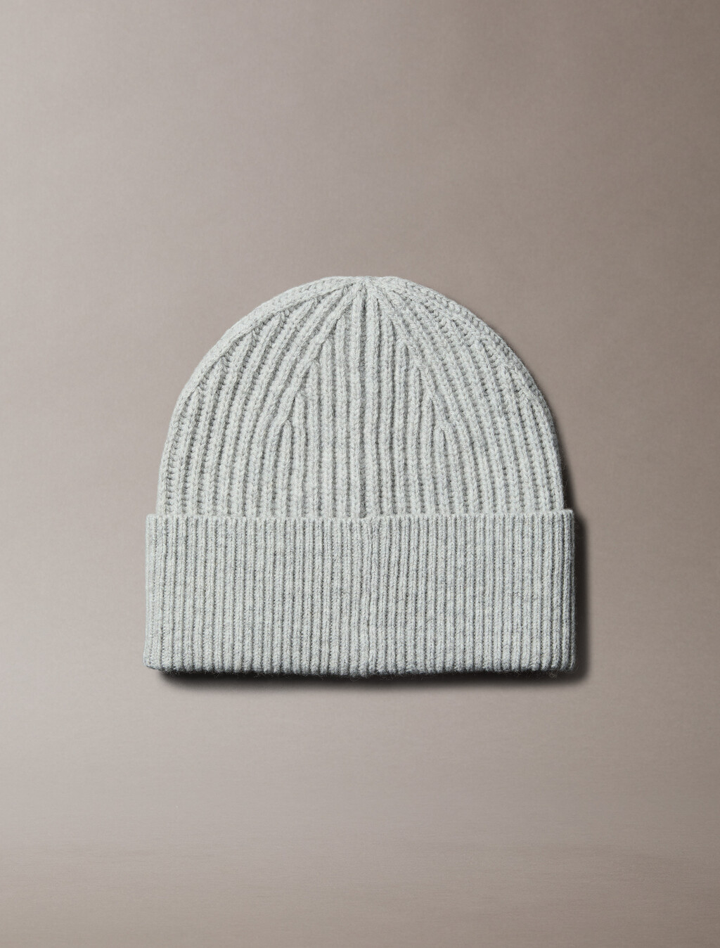 羊毛混紡經典標誌毛帽, Light Grey Heather, hi-res