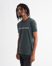 INSTITUTIONAL LOGO SLIM TEE, Dark Seaweed, hi-res