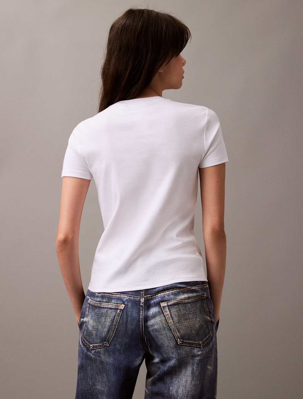 Refined Cotton Jersey Slim Tee, Brilliant White, hi-res