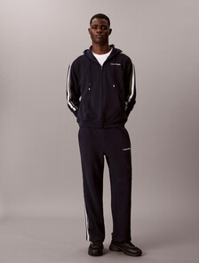 棉質混紡毛圈布束口運動褲, Shoreline, hi-res