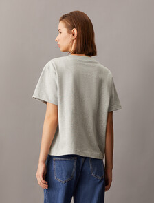 Monogram 標誌刺繡 T 恤, Light Grey Heather, hi-res