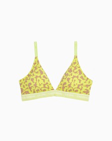CK One Cotton Lightly Lined 三角罩杯內衣, DART FROG PRINT+CYBER GREEN, hi-res
