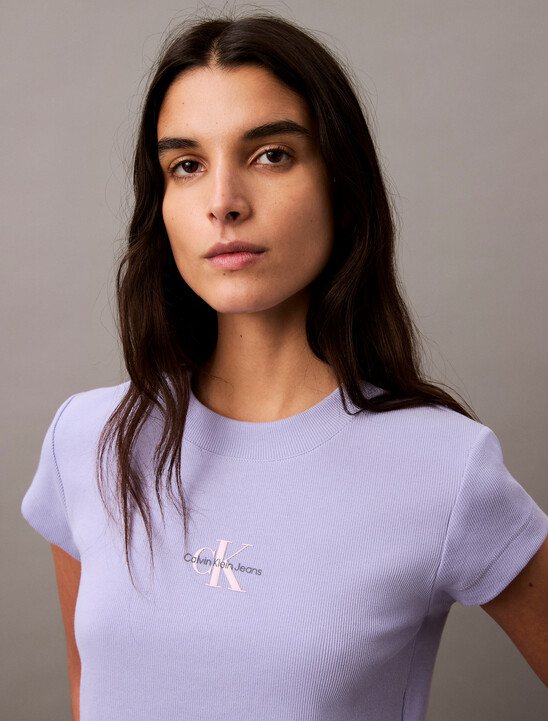 Slim Cropped Monogram T-shirt