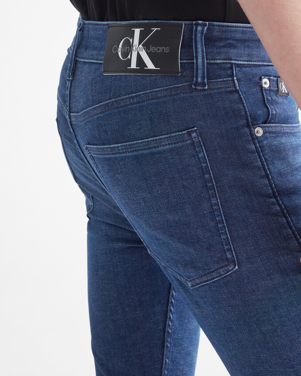 Forever Stretch Skinny Jeans, Dark Blue Back, hi-res