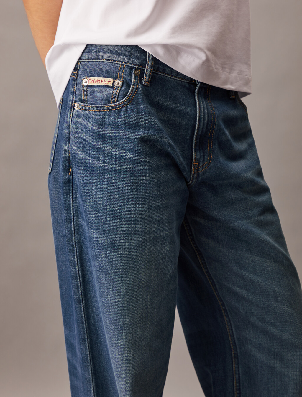 37.5 低腰寬鬆牛仔褲, Denim Medium, hi-res