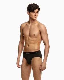 Embossed Icon Cotton Hipster Briefs, Black, hi-res