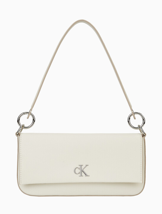 Minimal Monogram Flap Shoulder Bag