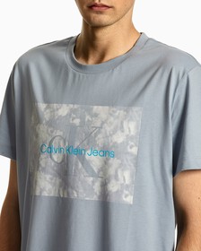 Water Splash Print Tee, Silver Sky, hi-res