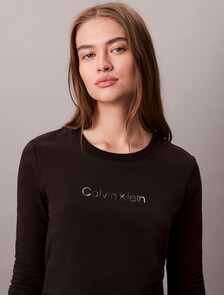 經典標誌修身 T 恤, Black, hi-res