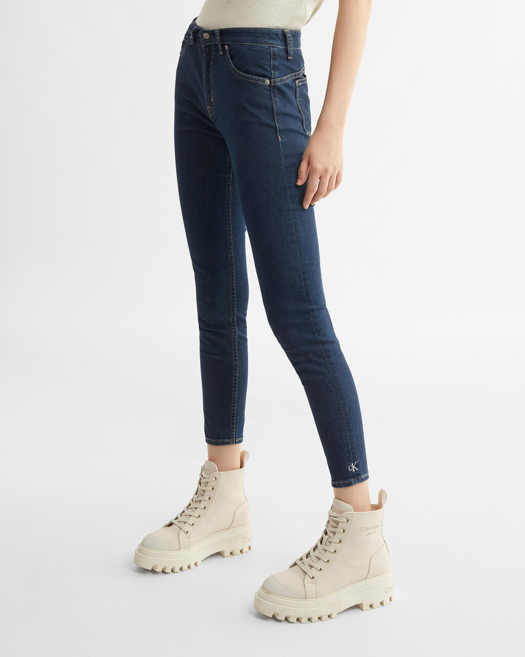 37.5 BODY ANKLE JEANS, Dark Blue Hem Embro, hi-res
