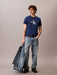 Monogram T-shirt, Blue Jean, hi-res