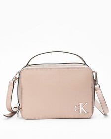 MINIMAL MONOGRAM CAMERA BAG, DARK BLUSH, hi-res