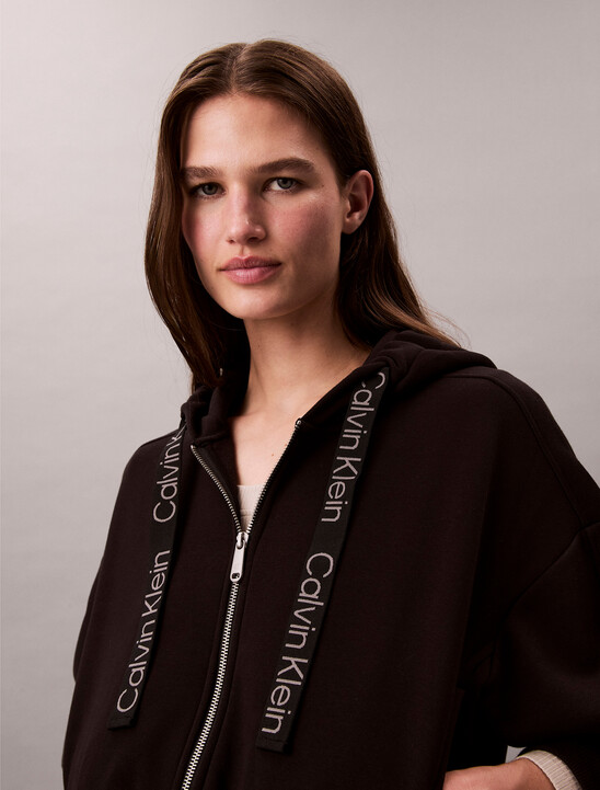 Logo Tape Zip Hoodie